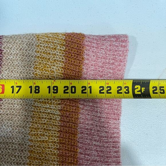 Sanctuary Womens Blur The Lines Striped Crew Neck Sweater Gold Wool Mohair6.3639 - Picture 5 of 7